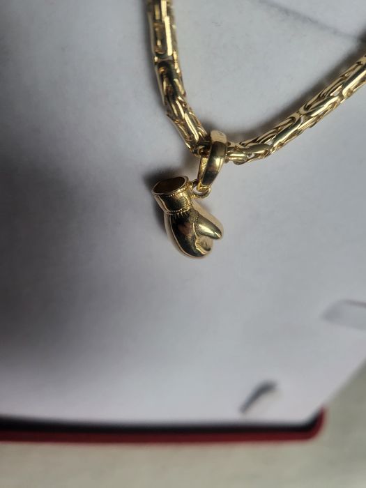 Złota rękawica bokserska 14k 585 próba 5.1g świadectwo próby box mma