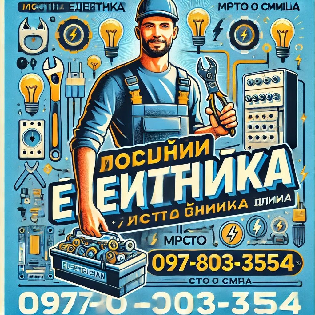 Електрик - електронщик, установка / ремонт приладів, проводки, схем
