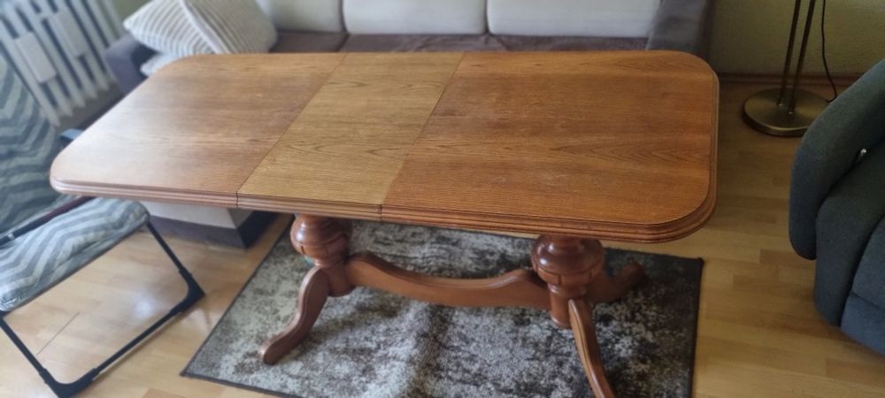 Drewniany ławo - stół