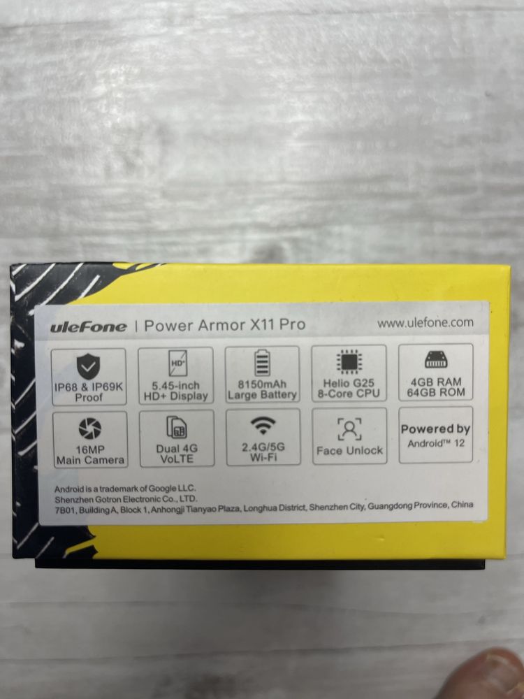 Смартфон Ulefone Power Armor X11 Pro 4/64GB Black