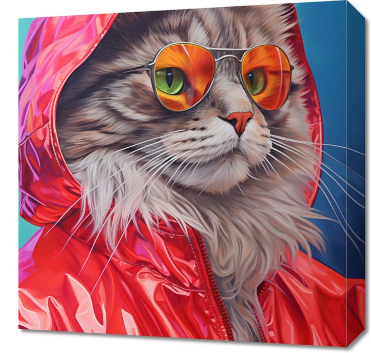 Obraz 50x50cm Kot w Stylu