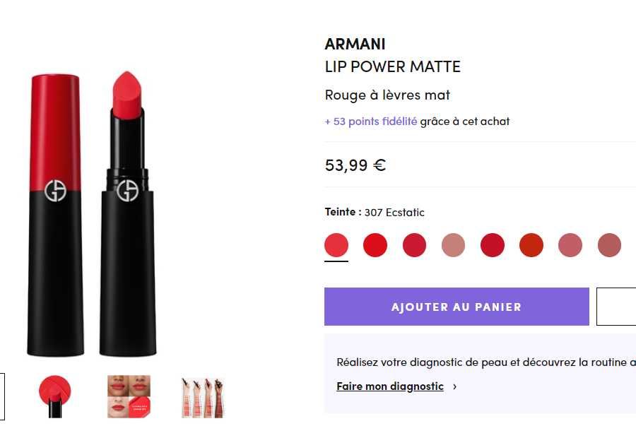 Помада для губ в асортименті від Armani