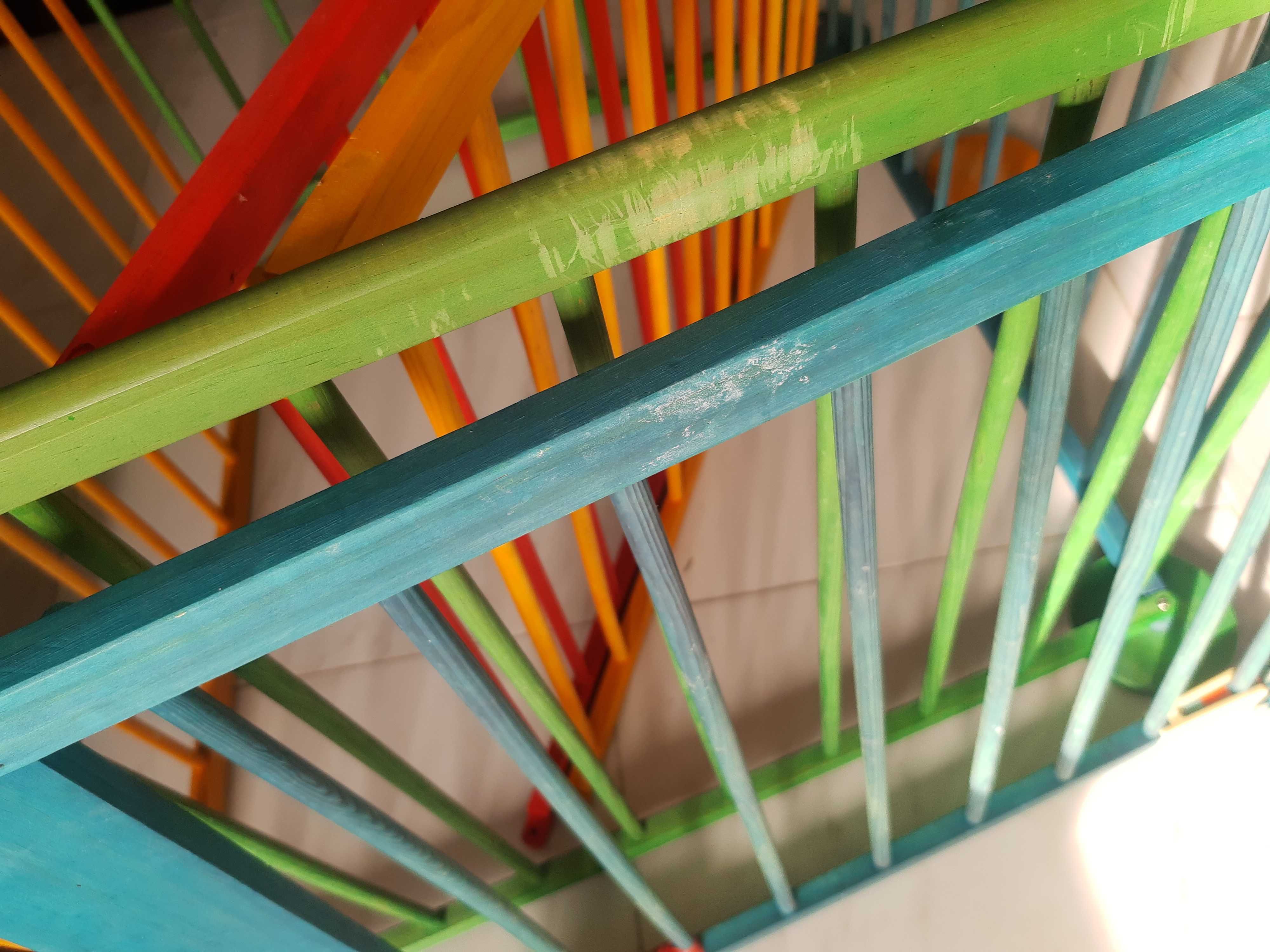 Kojec drewniany kolorowy zagroda dla dziecka zwierząt