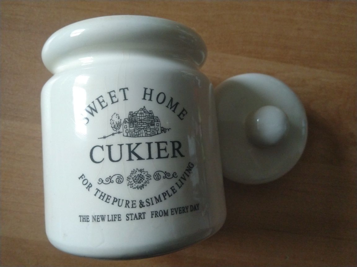 SWEET HOME - cukier sugar cekierniczka kultowa porcelanowa cukiernica