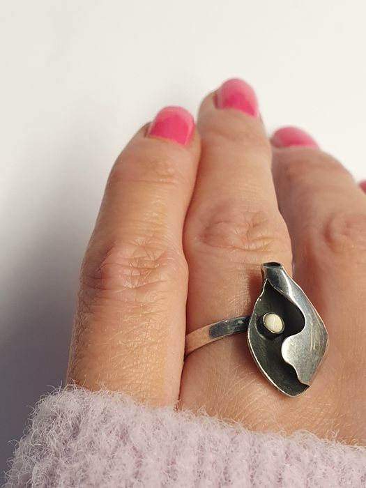 autorski pierścionek srebro 925