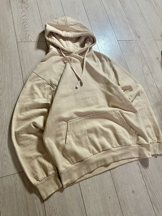 Худі кофта з капюшоном чоловіча бежева м л m l оверсайз oversize