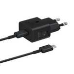 Ładowarka sieciowa GaN Samsung 25W SFC z kablem USB-C - czarna