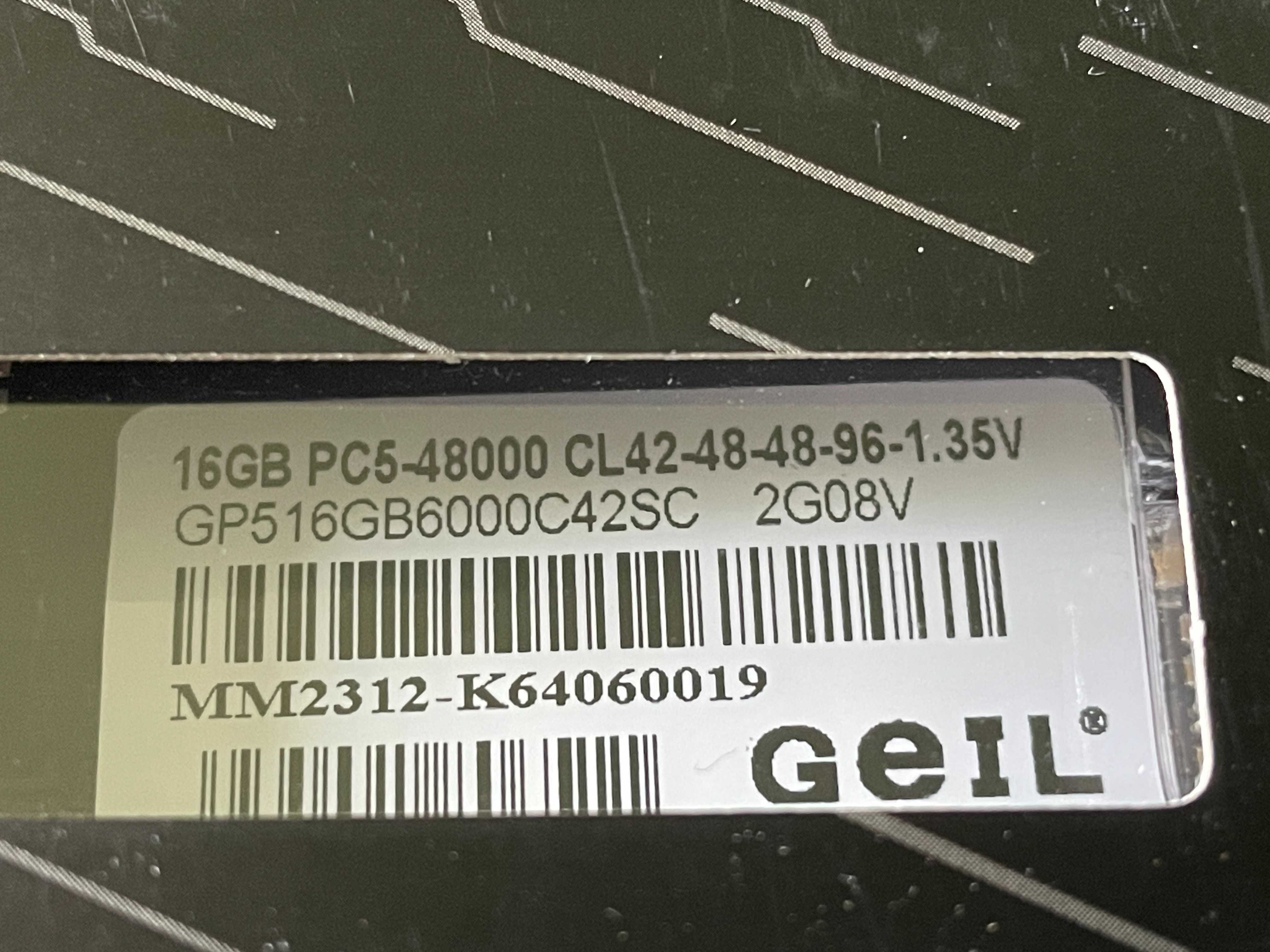 Память Geil Pristine V DDR5-6000 16GB PC5-48000 CL42 1.35V