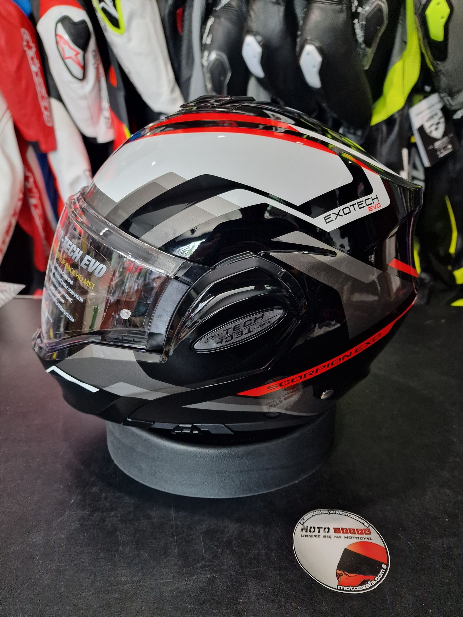 Kask motocyklowy SCORPION EXO-TECH evo FURIO Black/Red 'M 'L 'XL