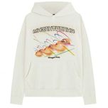 Bluza misantrophy white hoodie damaged brain biała kangurka z kapturem