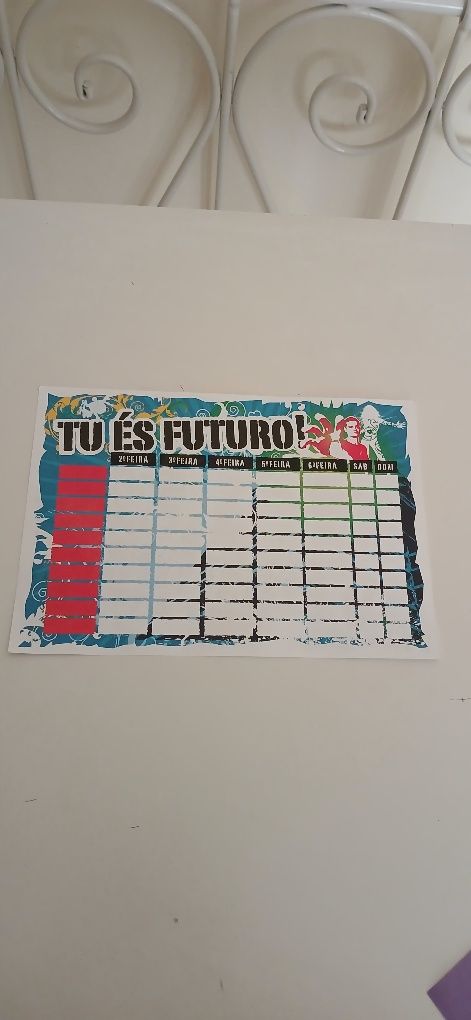 Horário escolar antigo