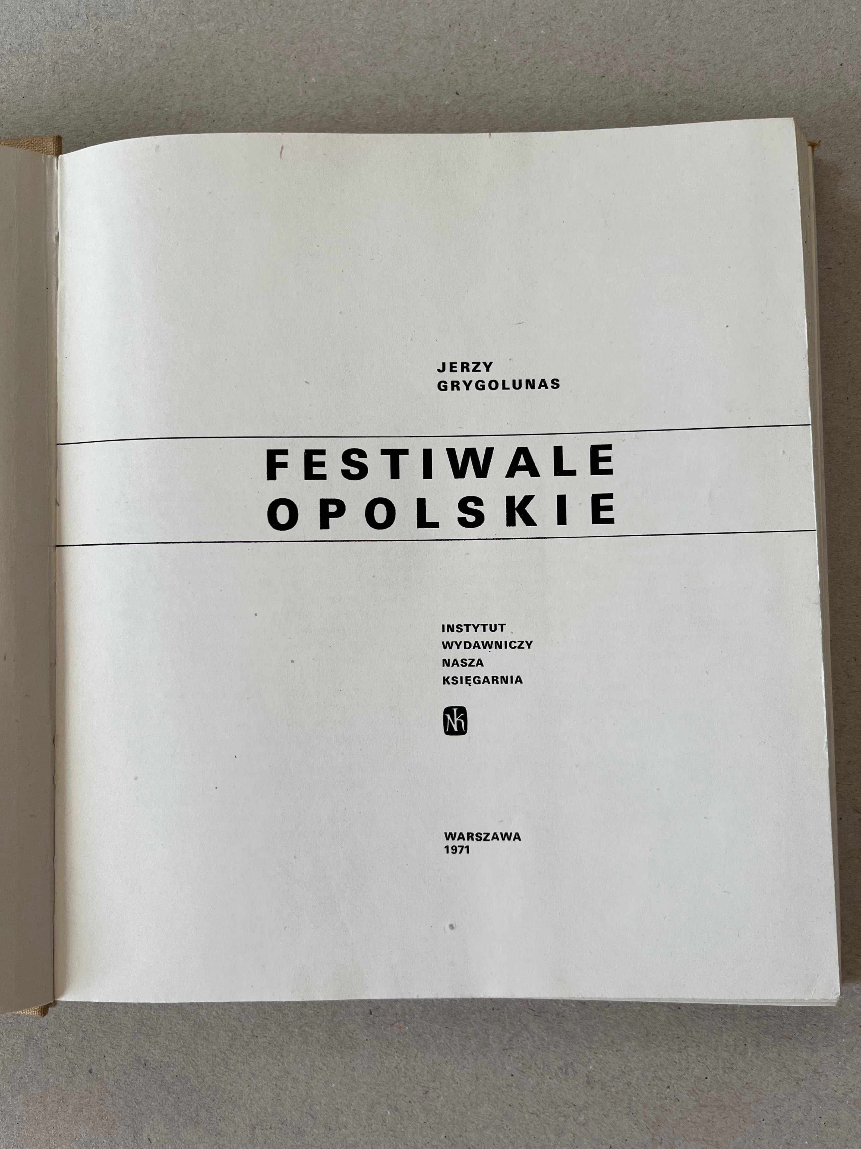 Książka Festiwale Opolskie