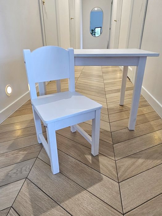 IKEA Sundvik stolik i krzesełko dziecięce drewniane sosnowe