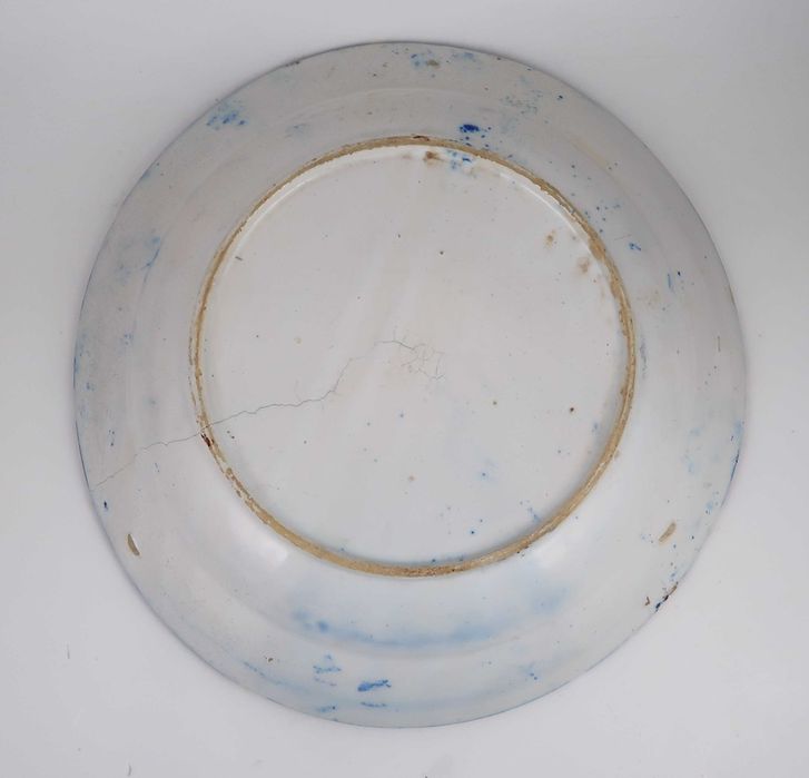 Prato Grande Faiança Portuguesa Séc. XIX - Casario - 31 cm