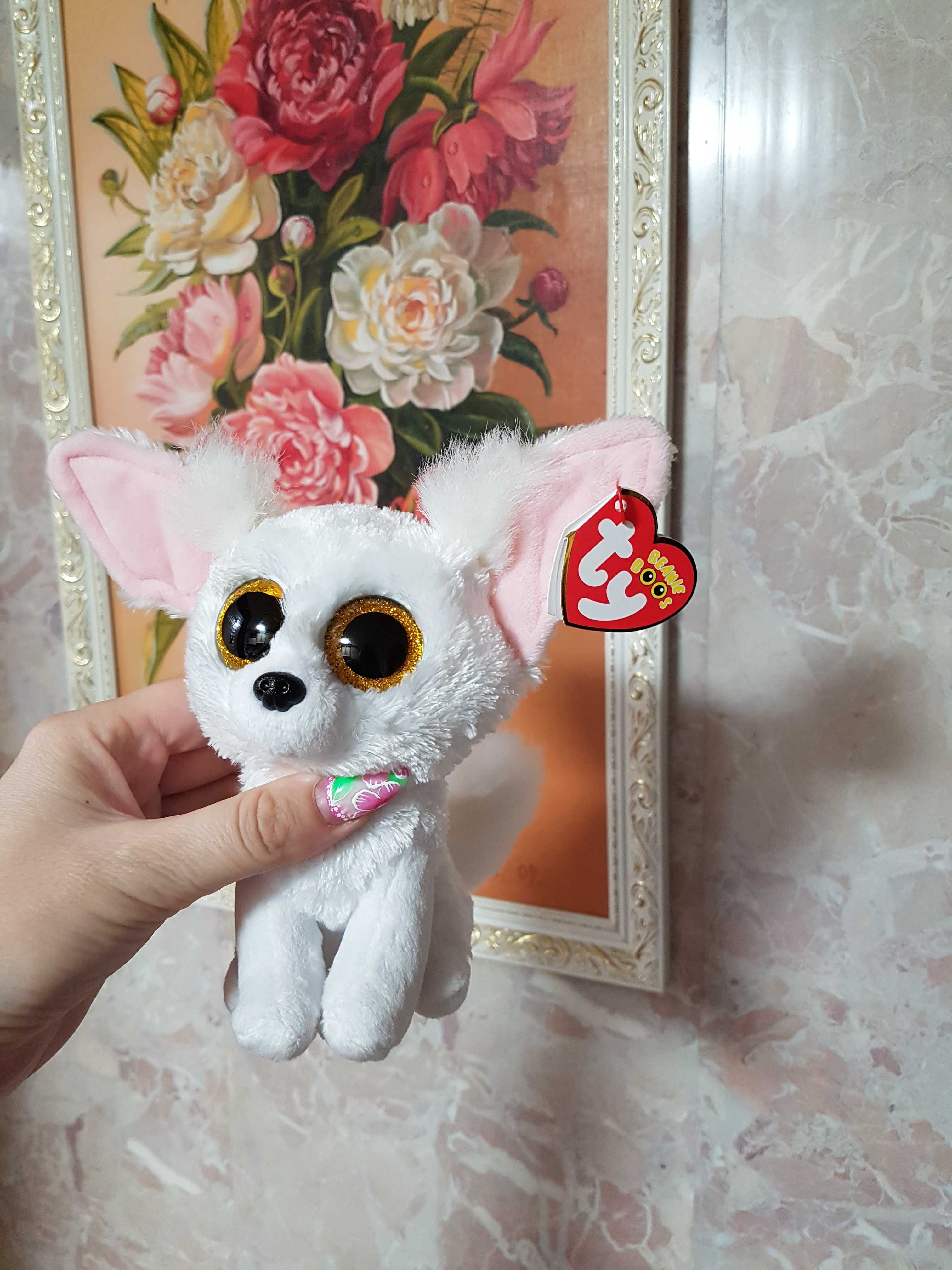 TY Beanie Boos глазастик лиса, лисичка, лисенок фенек Phoenix 15 см