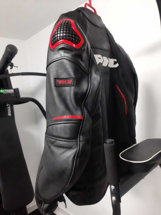 Blusão motard SPIDI em pele práticamente novo