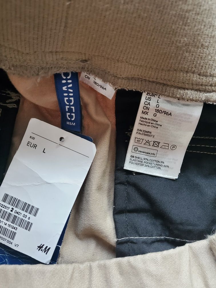 Spodnie męskie H&M jogger nowe L