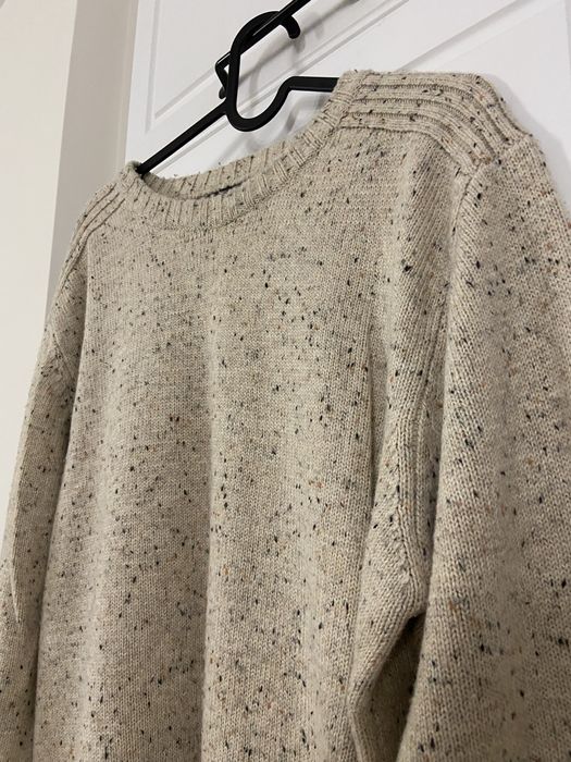 Sweter Geogre. Jasny na koszulę elegancki longsleve bawełniany