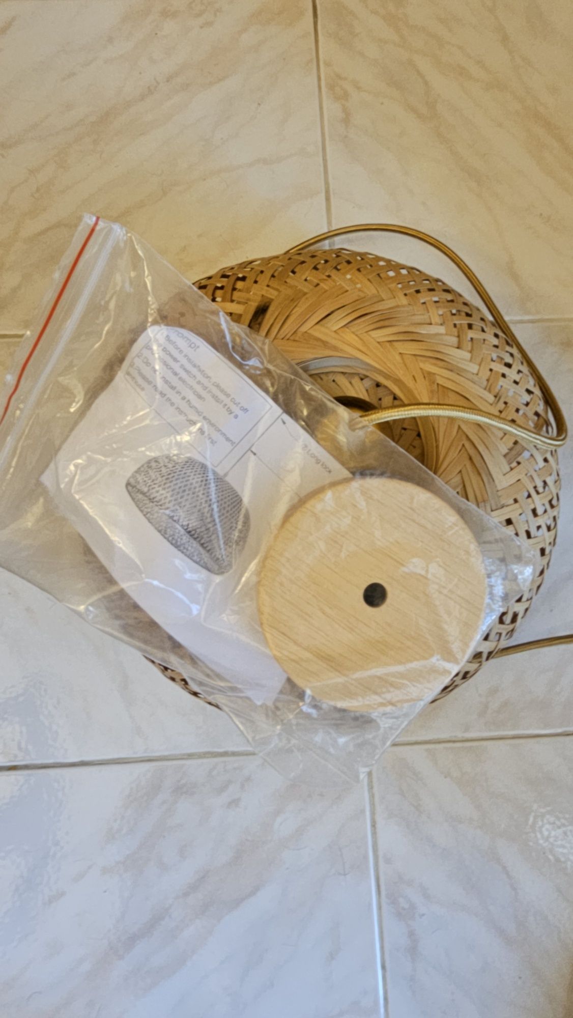 Candeeiro em Bamboo NOVO