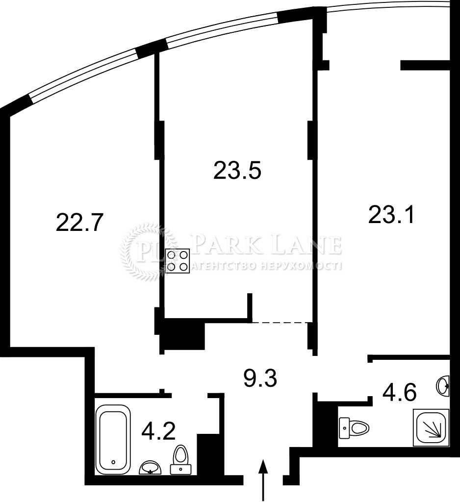 Голосіївський проспект 60. ЖК PARK AVENUE. 90 м.кв.