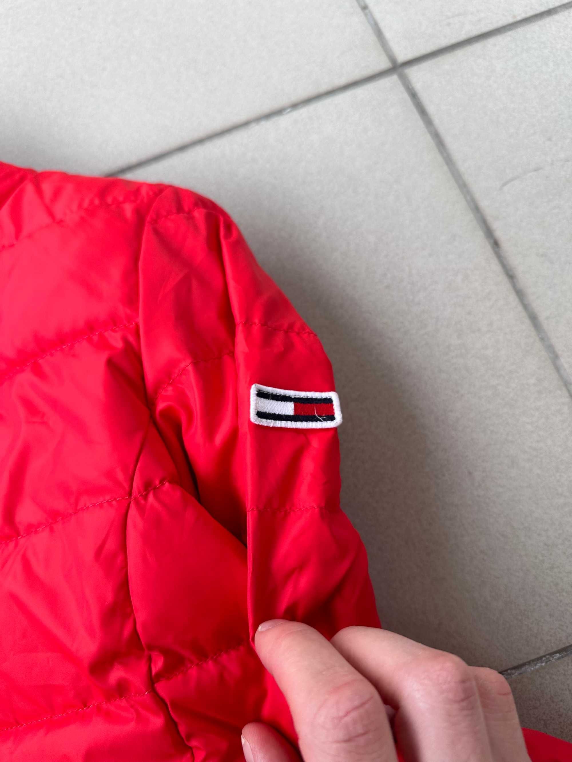 Kurtka pikowana Tommy Hilfiger damska czerwona r. L