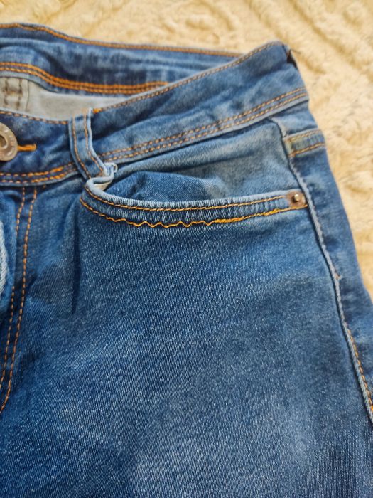 Granatowe damskie dżinsy rozmiar S 36/38