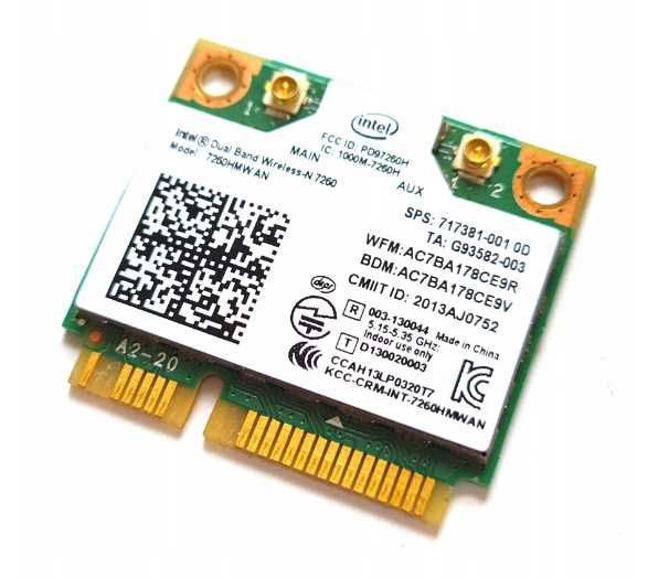 Karta WIFI Intel 7260HMW AN
