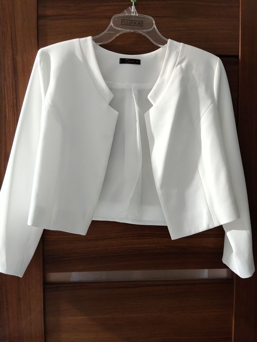 Żakiet, marynarka krótka biała