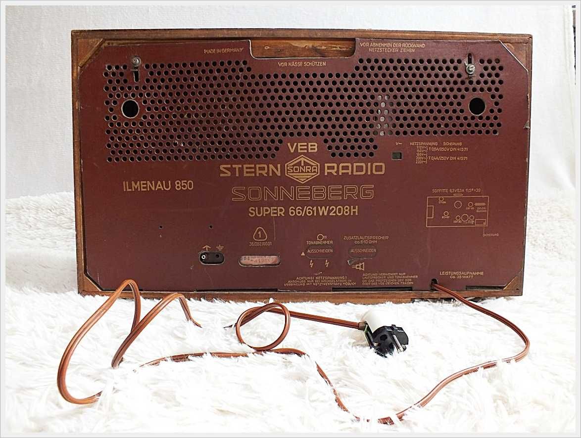 Stare lampowe Radio Sonneberg ILUMENAU 850 DeLuxe z lat 60-tych