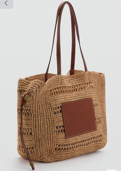 Соломʼяна сумка MANGO соломʼяний шопер mango