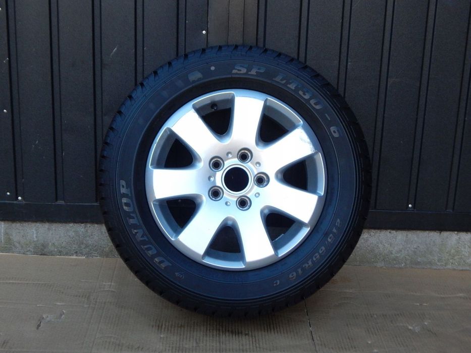 vw t5 alufelga koło zapasowe opona dunlop 215/65 r16 bieżnik 8.77