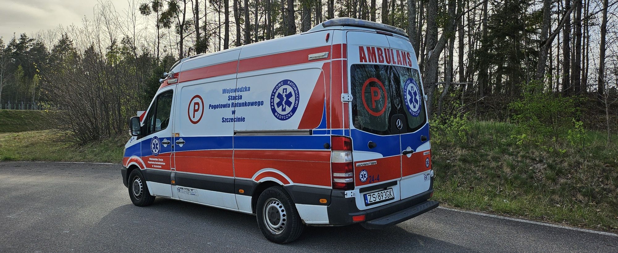 Ambulans karetka Mercedes sprinter  319 v6 automat nosze przejscie 16r