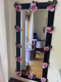 Espelho grande com decoracao flores