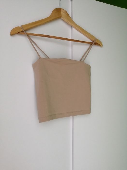 Beżowy nude crop top XS Pigalle