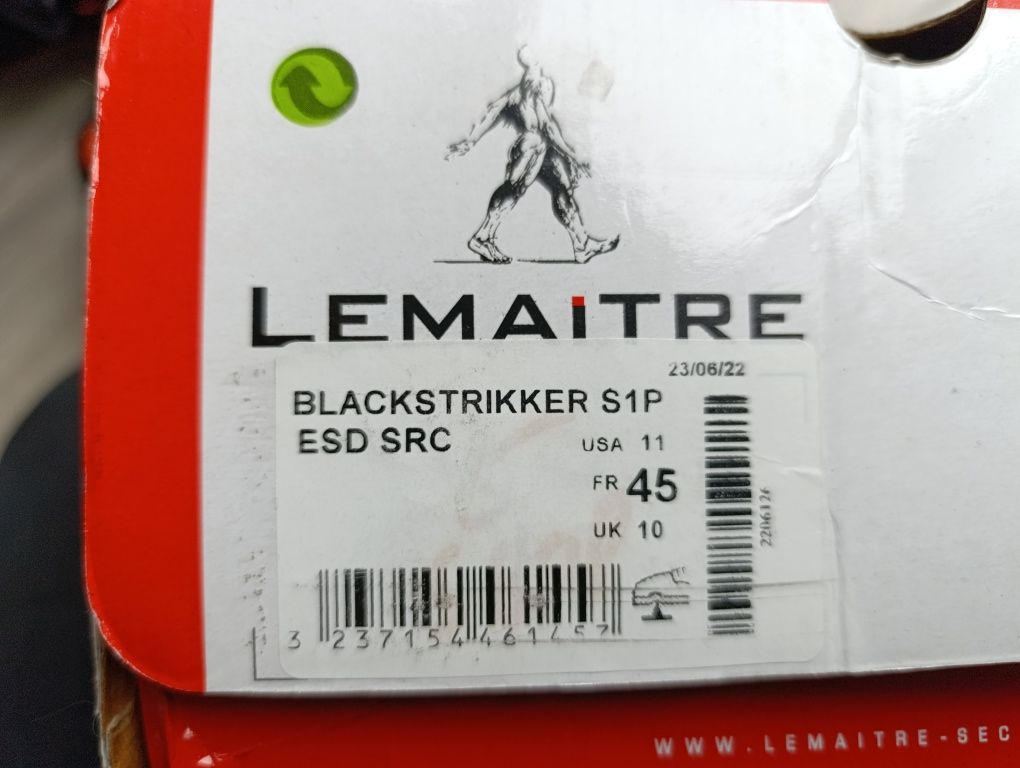 Buty robocze Lemaitre rozmiar 45 ,  29 cm wkładka