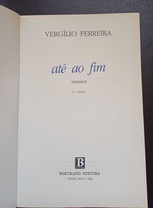 Até ao Fim de Vergílio Ferreira