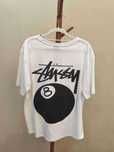 Stussy Męska Biała Koszulka z Nadrukiem L