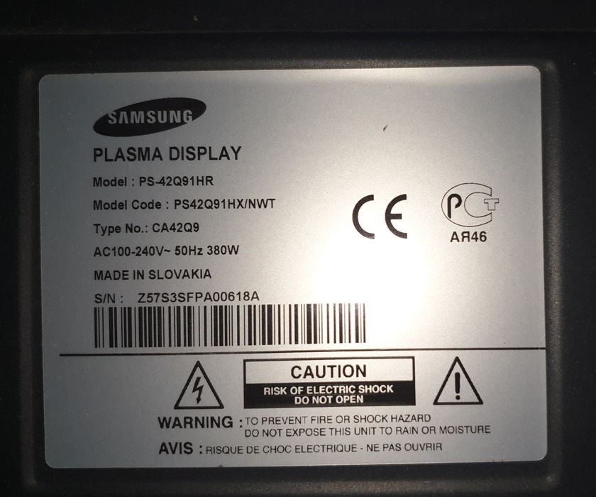 Телевизор Samsung плазма 42 диагональ
