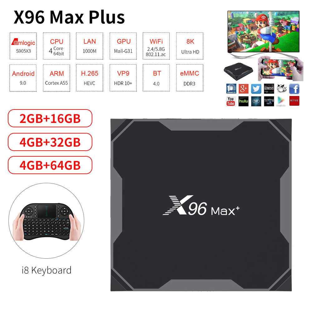 Новая прошита андроид ТВ 9 смарт приставка X96max+ 8K 2/16 usb 3.0