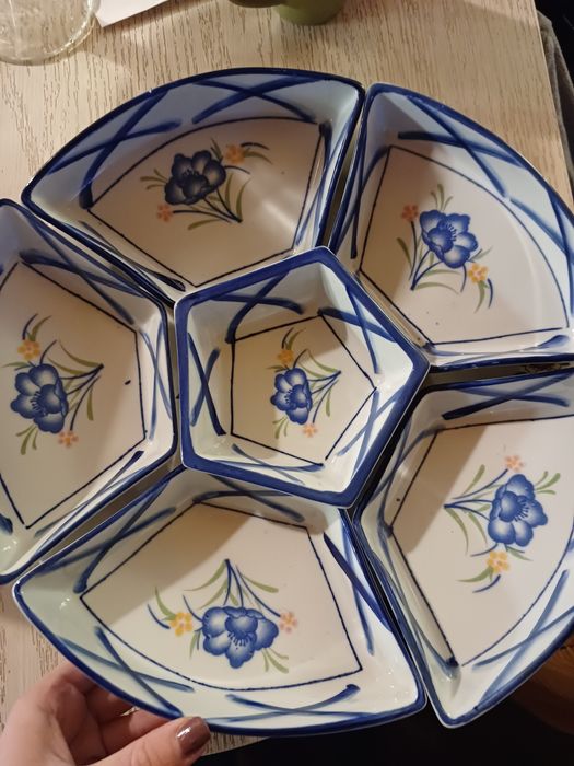 Менажница фарфор на 6 единиц новая