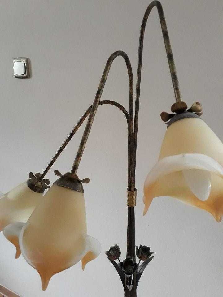 Lampa stojąca podłogowa 3 klosze