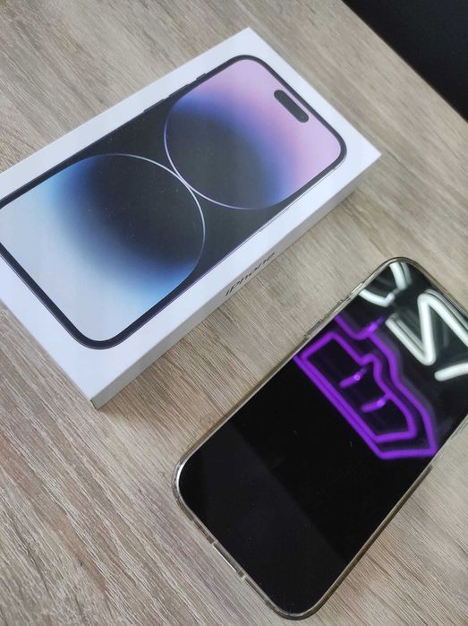 Apple iPhone 14 Pro • 128GB  • Fioletowy • Idealny • Zestaw