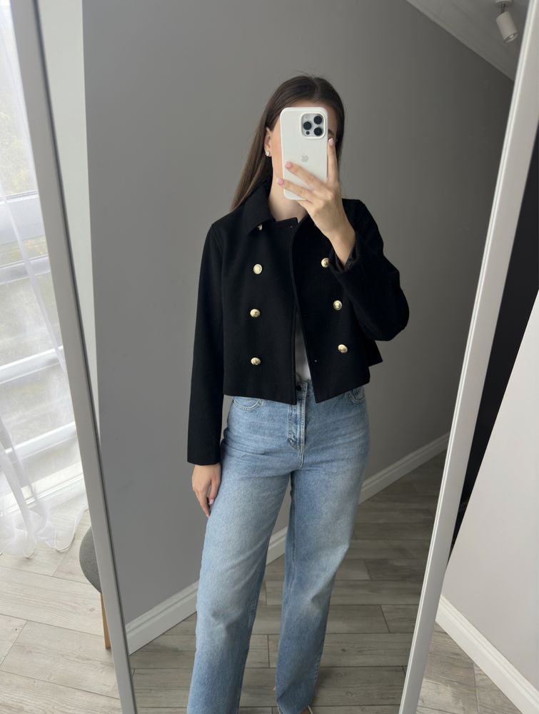 Чорний жакет ZARA