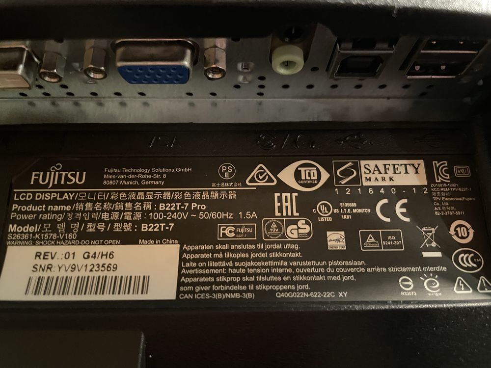 Fujitsu B22T-7 zasilacz i płyta