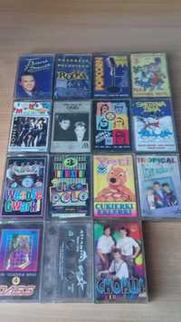 15 kaset magnetofonowych- pop, disco polo, dziecięce, ludowe