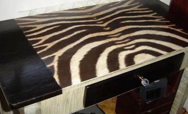 biurko zebra DECOUPAGE
