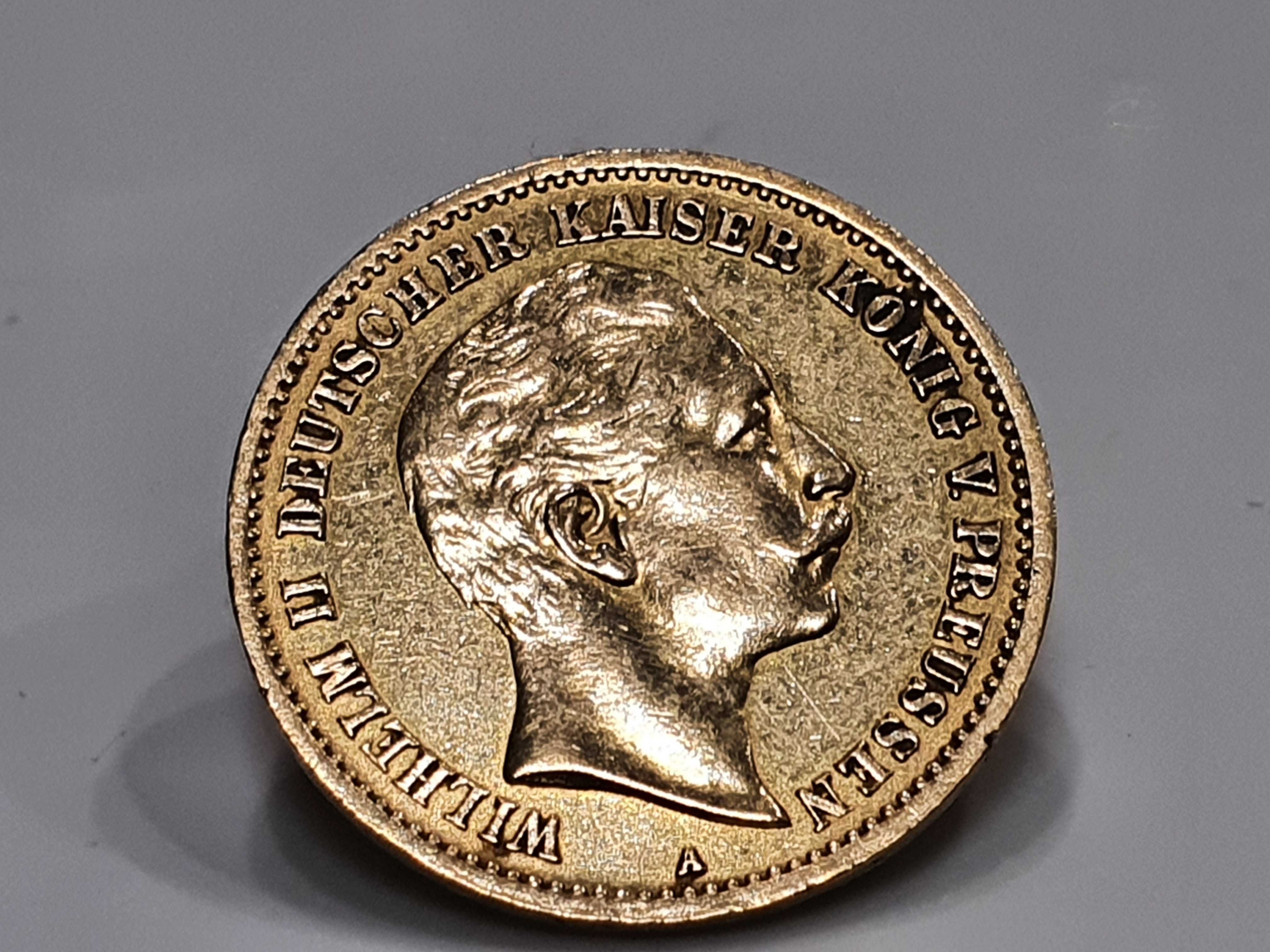 10 marek Niemcy 1910 r moneta złota Au