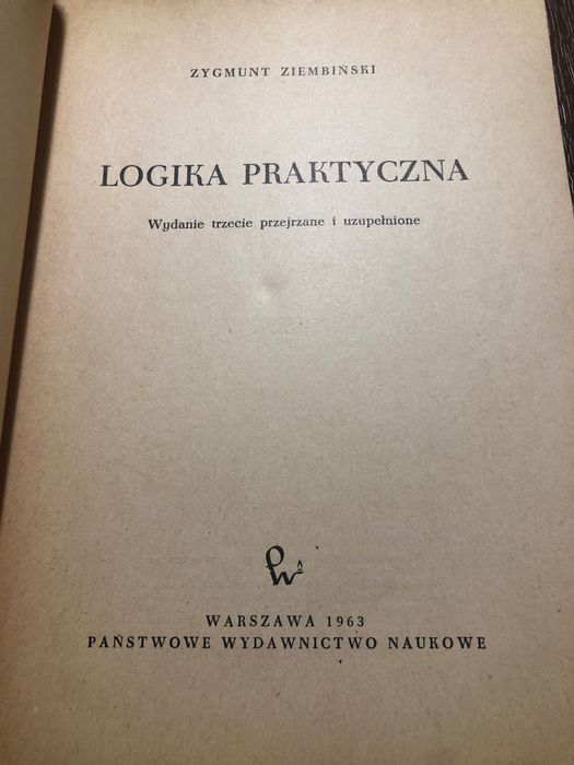 Logika praktyczna  Z. Ziembiński