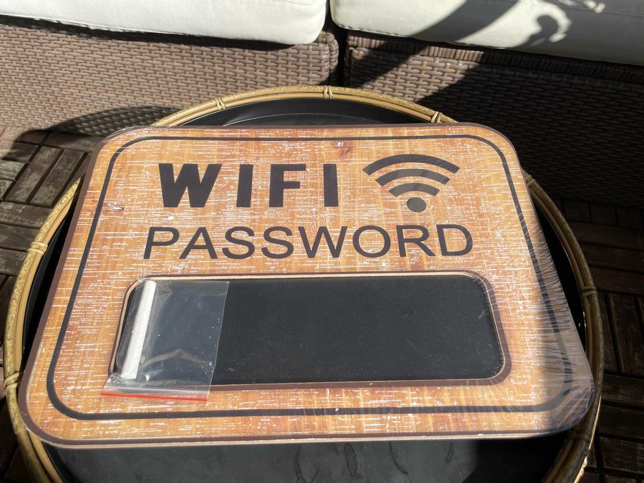 QUADRO WIFI GRÁTIS MADEIRA - PASSWORD EM GIZ NA ARDÓSIA - NOVO/SELADO
