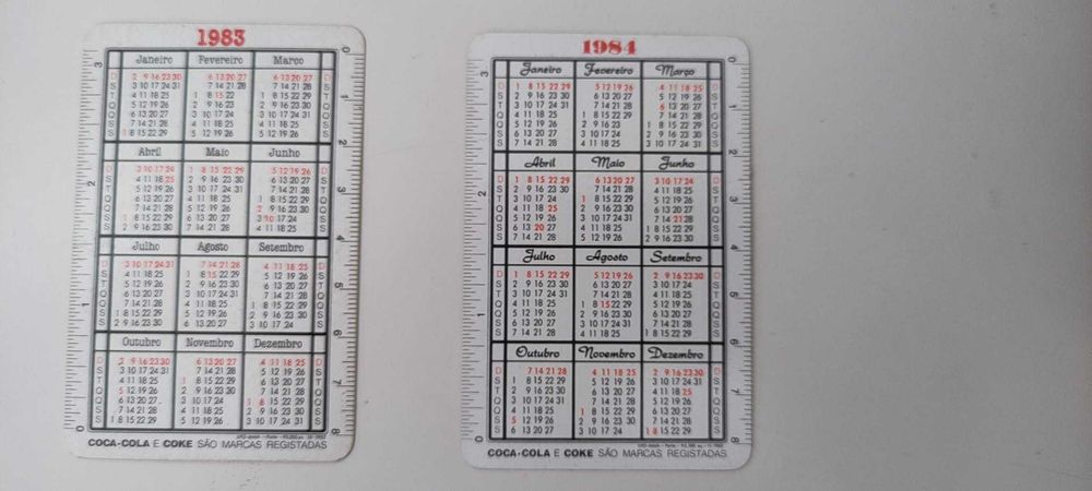Antigos Calendário Coca-Cola